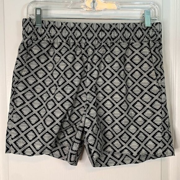 J. Crew Aztec Tribal Boho Indie Western Linen Elastic Waistband Pocket Short - Picture 14 of 16